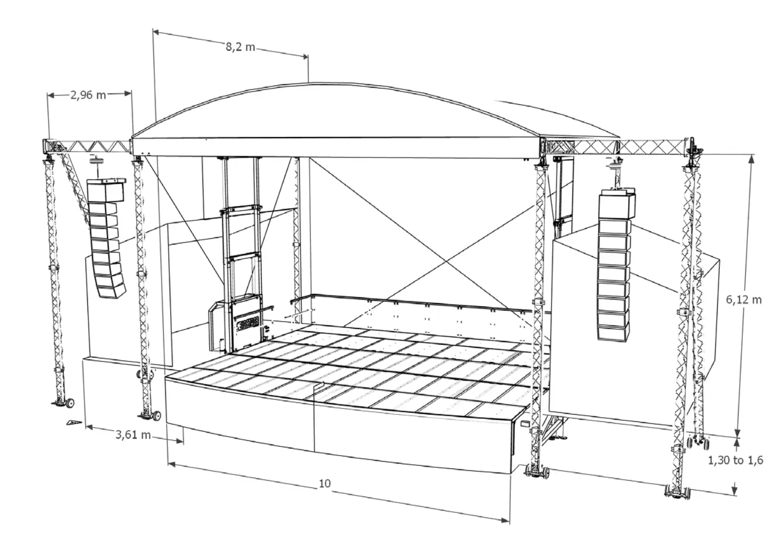 Plan 3D scène bigstage factory
